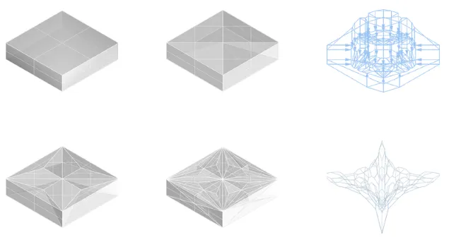 The Compression Only Slab Based on 3D Graphic Statics