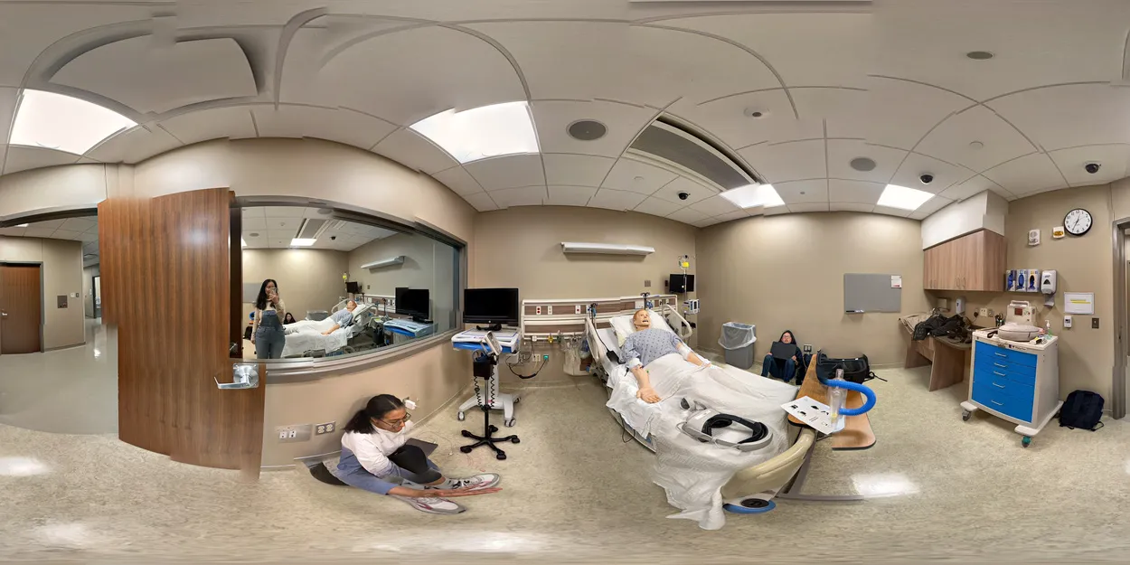 University of Michigan School of Nursing Patient Care Room Panorama